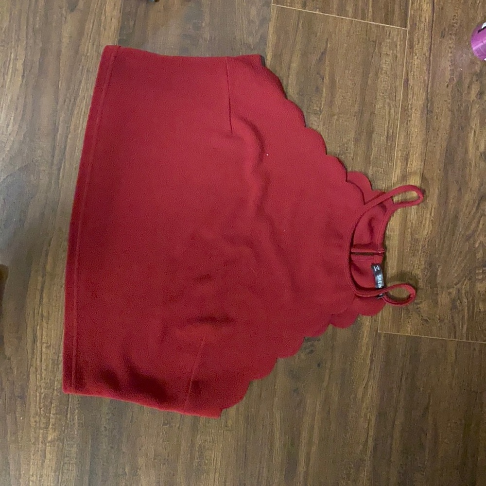 Wine spaghetti strap top